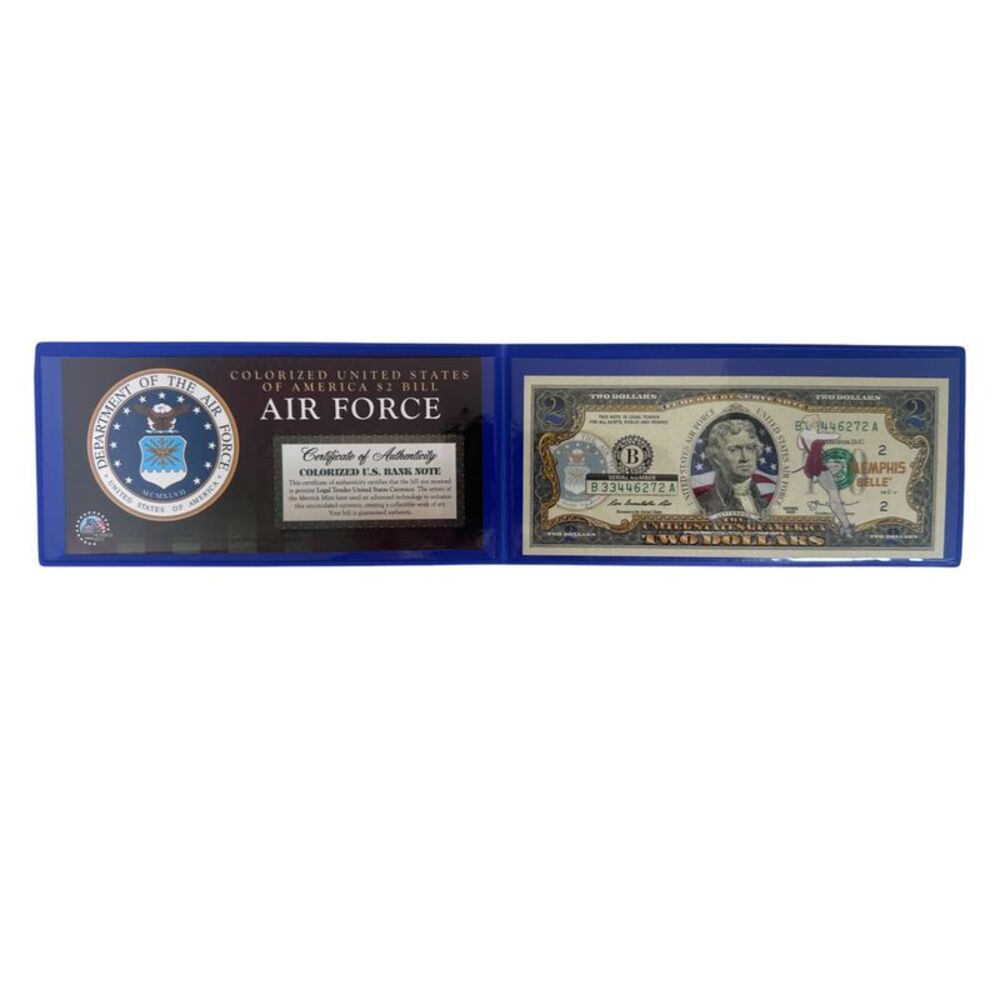 United States Air Force World War II Vintage Genuine Legal Tender U.S. $2 Bill